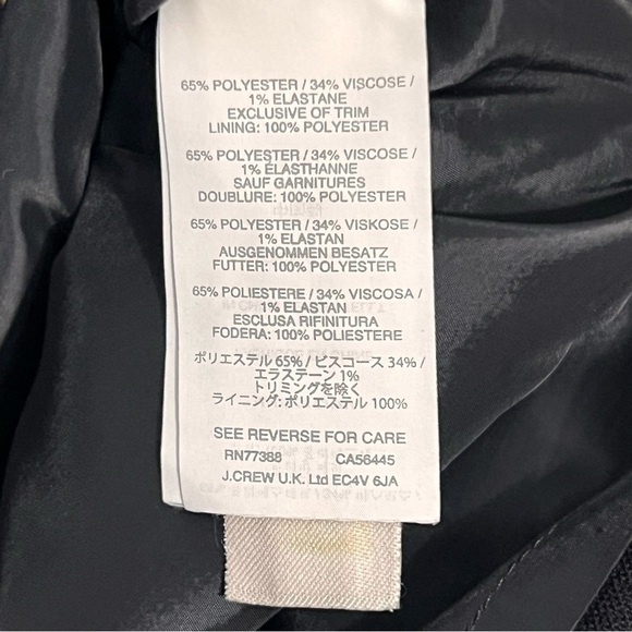 J. Crew Womens Size 4 Black Shift Dress Gold Zip Pockets Faux Leather Arm Patch - Picture 6 of 15